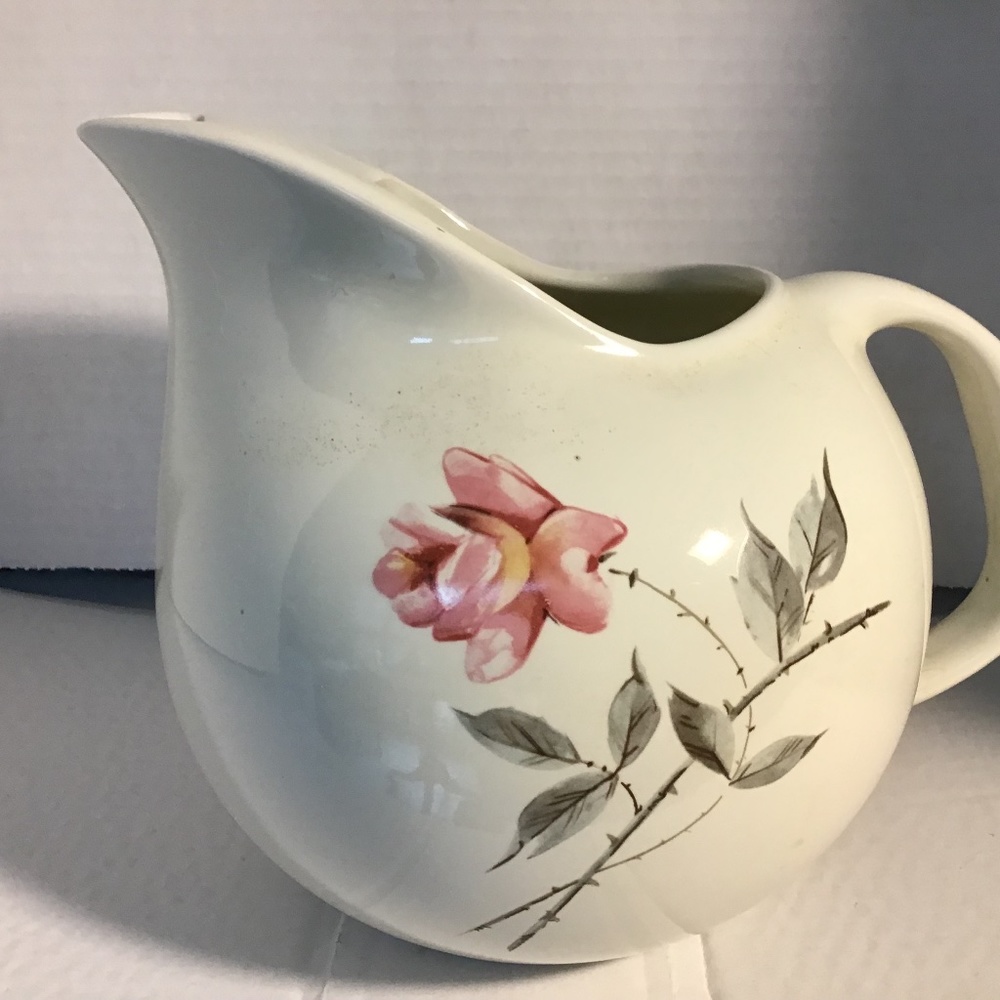 Vtg Ballerina Pitcher by Universal Pink Rose 7 x 7 in Home Decoration Kitchen
